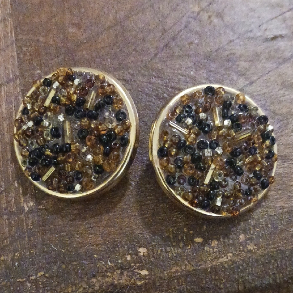 Elegant Beaded Clip-On Earrings